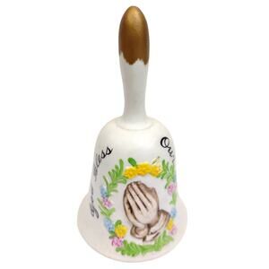 Vintage Collector's Ceramic Bell Brinn's in Pittsburgh "God Bless Our Home" EUC